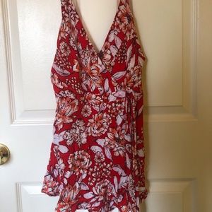 Cotton Candy LA Floral Wrap Romper size xs